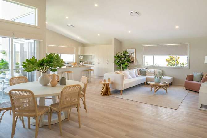 Living room in an Allam home at Monterey